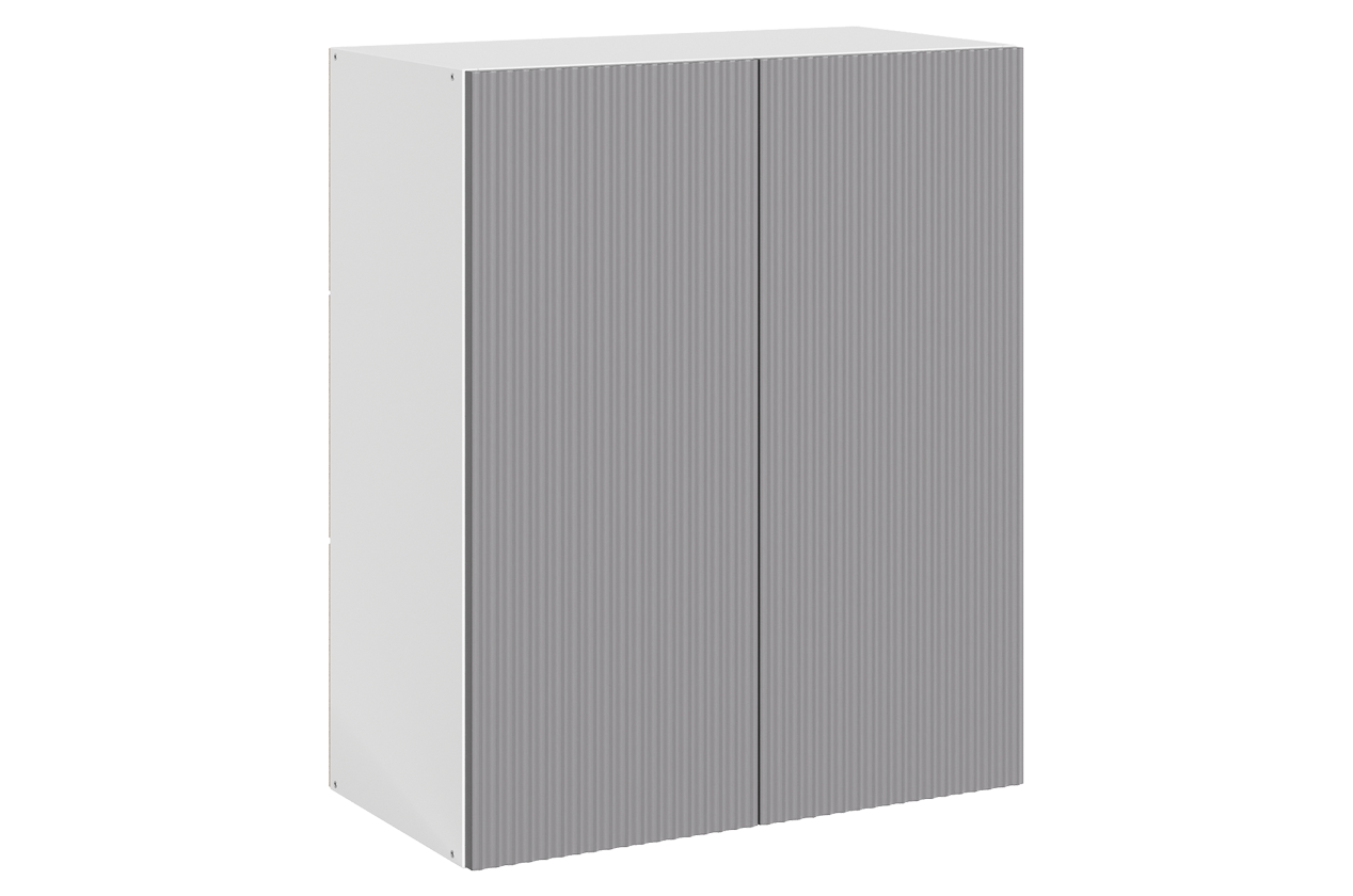 Стефани Шкаф навесной L600 Н720 (2 дв. гл.) (эмаль) (белый/серый)