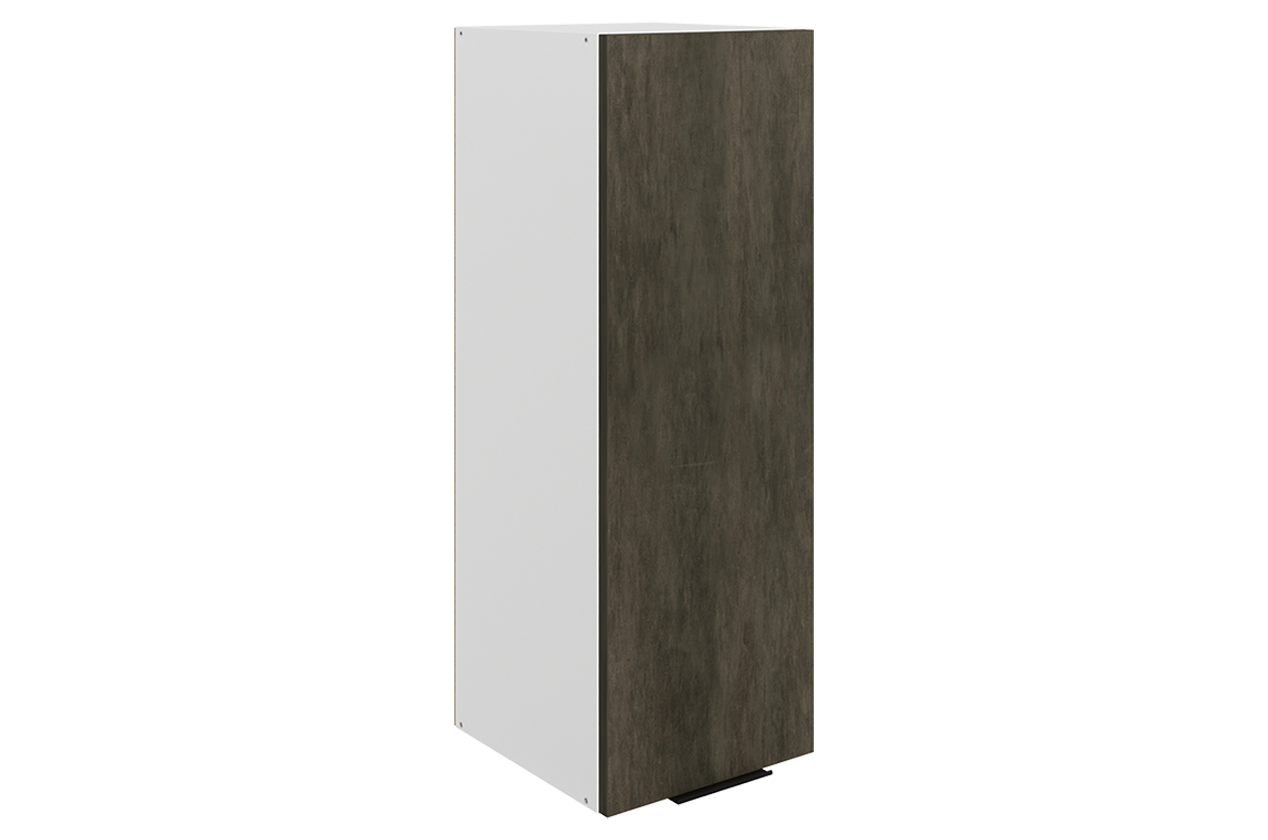 Стоун Шкаф навесной L300 Н900 (1 дв. гл.) (белый/камень темно-серый)