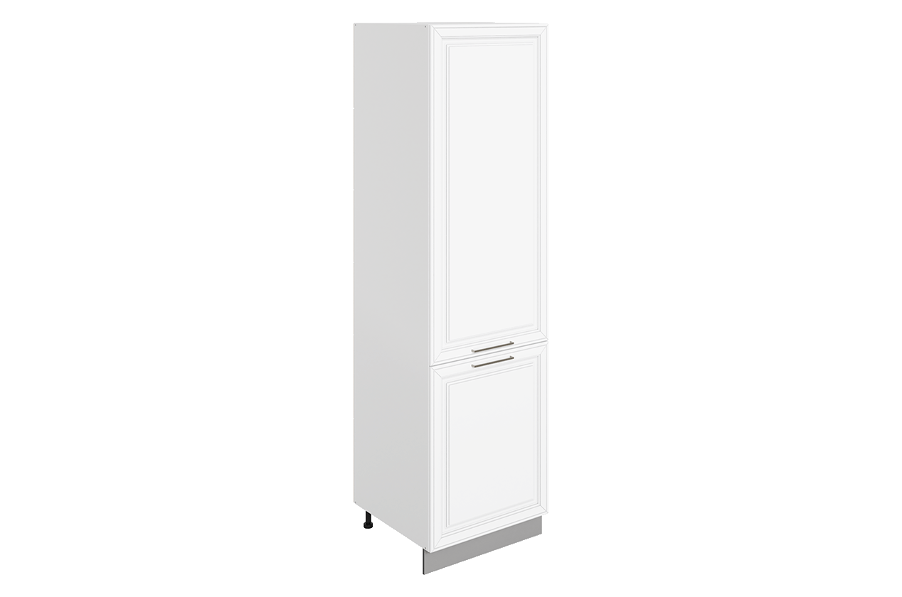 Мишель Шкаф-пенал L600 под холодильник (2 дв.гл.) (эмаль) (белый/белый)
