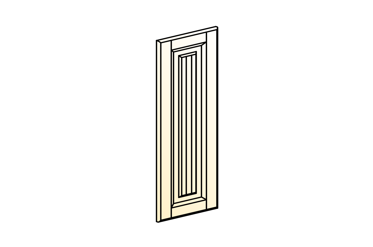 Бавария Дверь (Декор) L297 Шкаф навесной (ультра)
