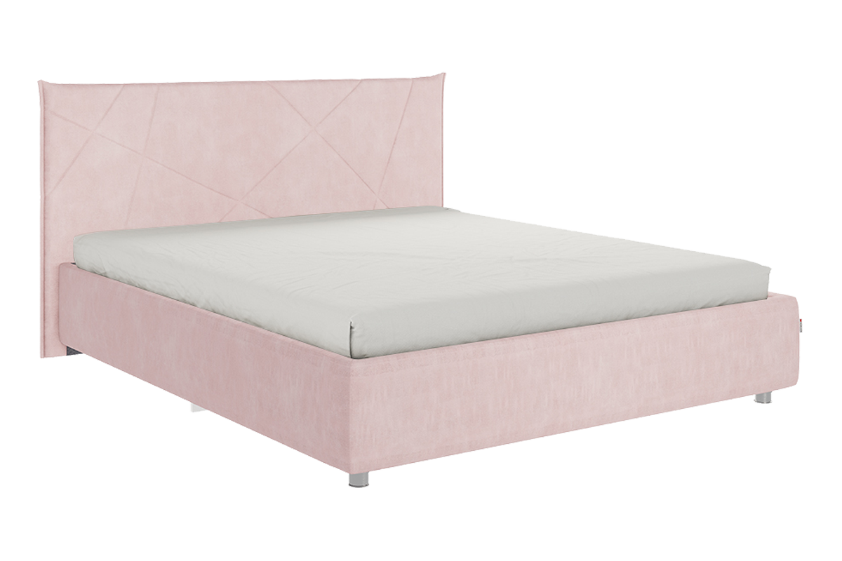 Кровать с основанием Квест 160х200 см (нежно-розовый (велюр))