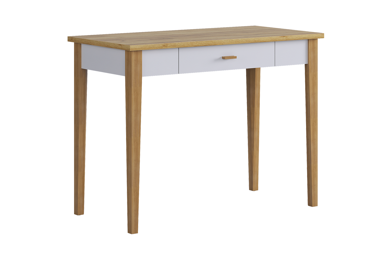 Стол Хюгге (белое дерево/дуб крафт золотой)