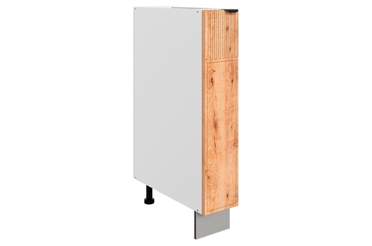 Бариста Шкаф рабочий L150 (1 дв. гл.) (левый) (белый/дуб европейский матовый)