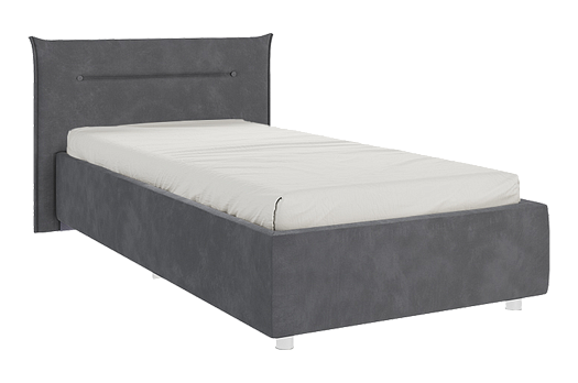 Кровать с основанием Альба 90х200 см (графит (велюр))