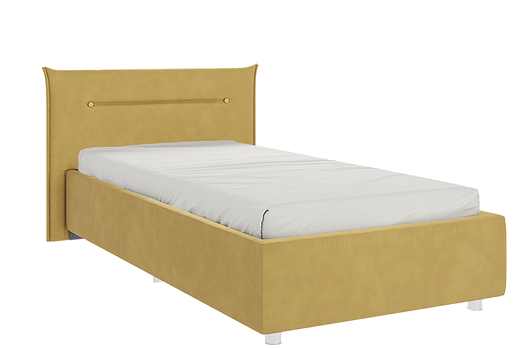 Кровать с основанием Альба 90х200 см (медовый (велюр))