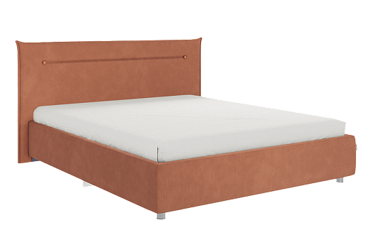 Кровать с основанием Альба 160х200 см (персик (велюр))
