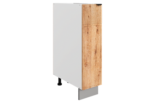 Бариста Шкаф рабочий L200 (1 дв. гл.) (левый) (белый/дуб европейский матовый)