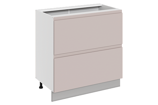 Фьюжн Шкаф рабочий L800 Старт (2 ящ.) (эмаль) (белый/кофейный)