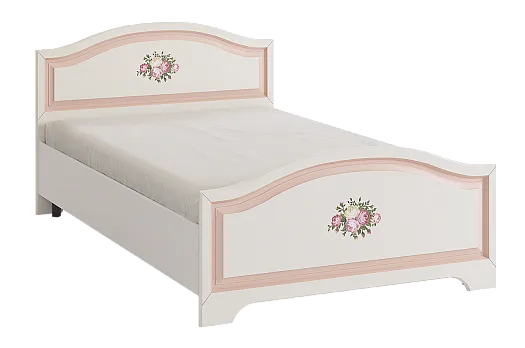 Алиса Кровать с основанием 120х200 см (белый/крем)