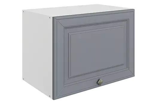 Мишель Шкаф навесной L500 Н360 (1 дв. гл.) (эмаль) (белый/серый)