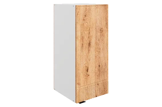 Бариста Шкаф навесной L300 Н720 (1 дв. гл.) (правый) (белый/дуб европейский матовый)