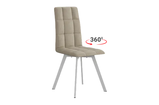 Стул Турин Т2П (светло-серый (экокожа)/белый)