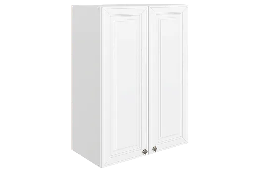 Мишель Шкаф навесной L600 Н900 (2 дв. гл.) (эмаль) (белый/белый)
