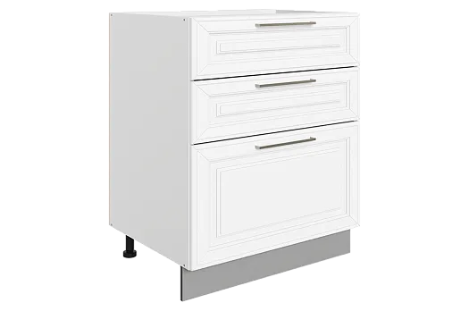 Мишель Шкаф рабочий L600 Старт (3 ящ.) (эмаль) (белый/белый)