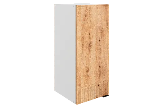 Бариста Шкаф навесной L300 Н720 (1 дв. гл.) (левый) (белый/дуб европейский матовый)