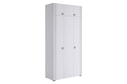 Шкаф трехдверный "Ева К3" (белое дерево/белый матовый)