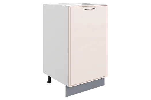 Монако Шкаф рабочий L450 (1 дв.гл.) (белый/айвори матовый)