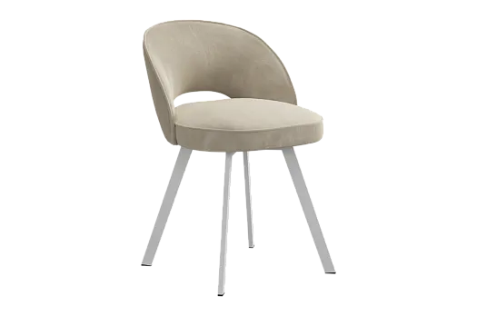 Стул Моли 2 Т2 (пломбир (велюр)/белый)