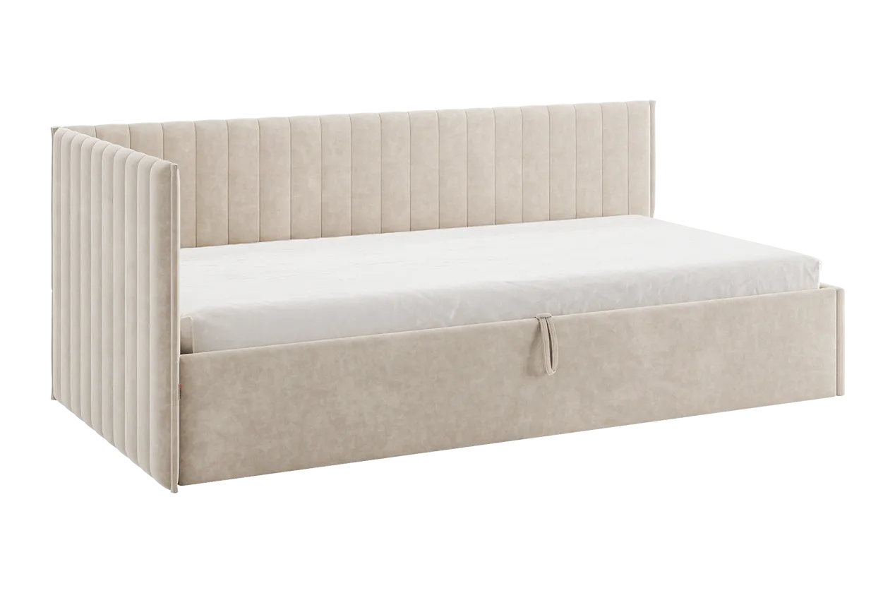 Кровать с подъемным механизмом Твикс (Тахта) 90х200 см (капучино (велюр))