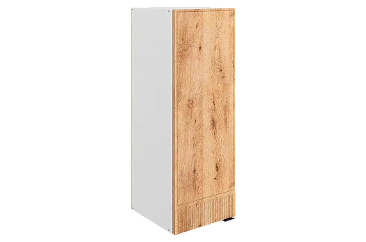 Бариста Шкаф навесной L300 Н900 (1 дв. гл.) (левый) (белый/дуб европейский матовый)