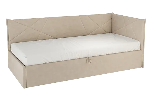 Кровать с подъемным механизмом Бест (Тахта) 90х200 см (капучино (велюр))