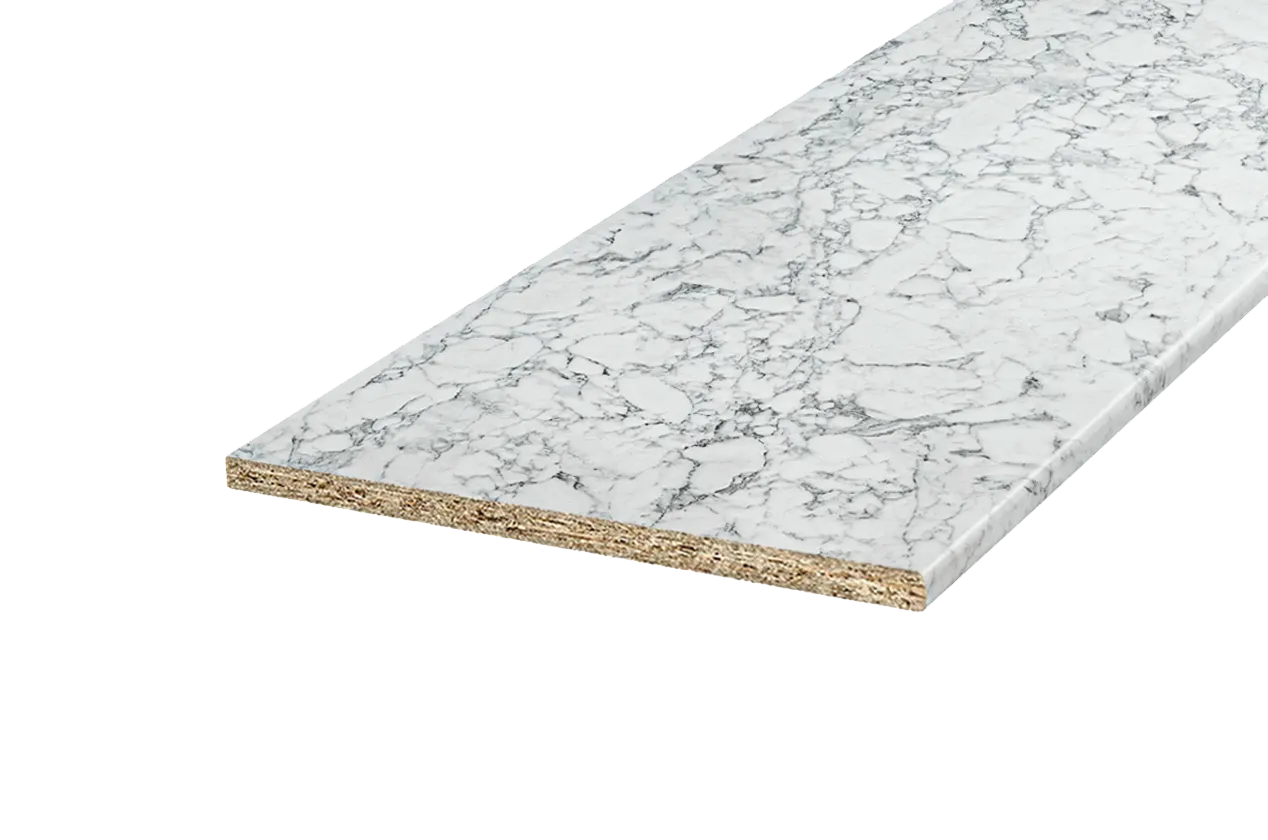 Столешница постформинг H38 угл лев L1500 Кухня (мрамор итальянский)