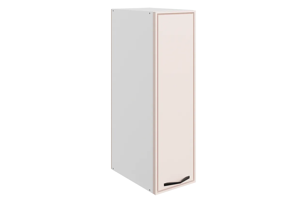 Монако Шкаф навесной L200 Н720 (1 дв. гл.) (белый/айвори матовый)