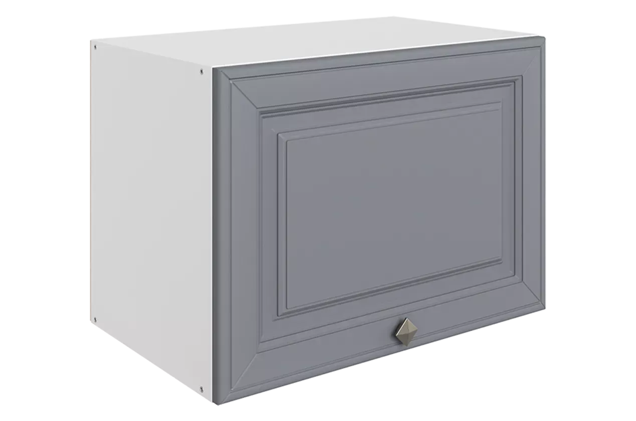 Мишель Шкаф навесной L500 Н360 (1 дв. гл.) (эмаль) (белый/серый)