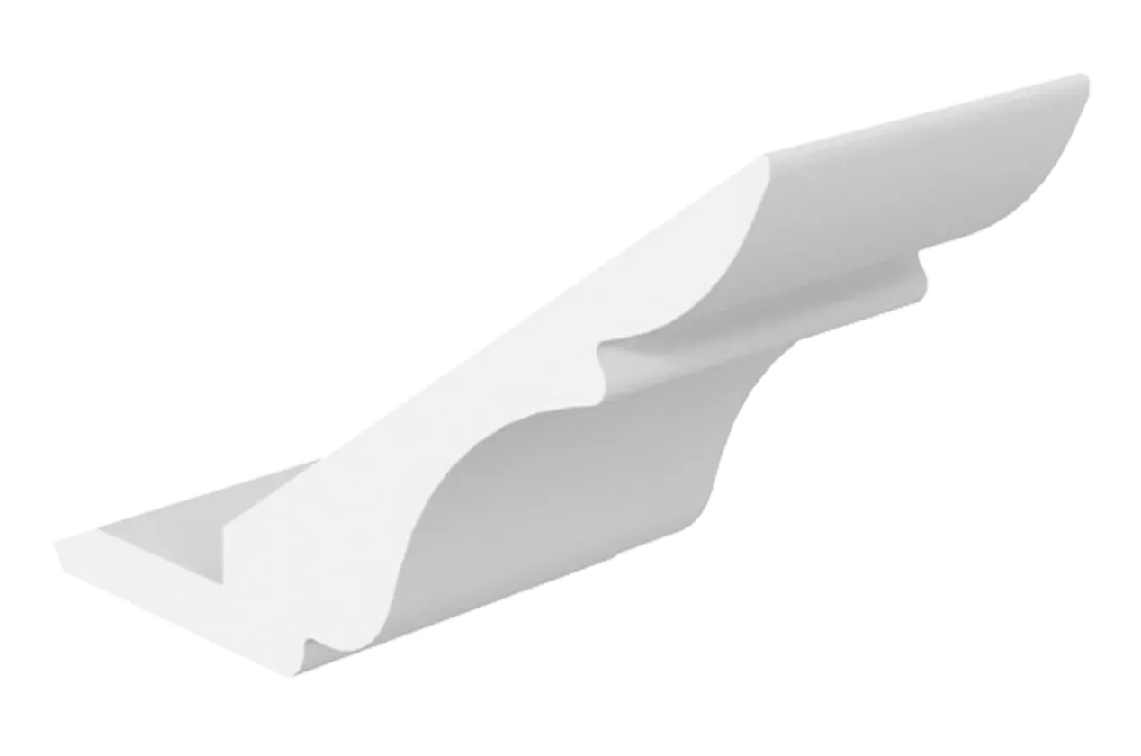 Элемент карниза стыковочный прямой Мишель (белый)