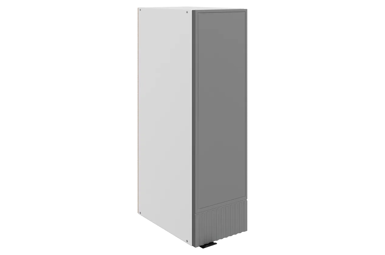 Бариста Шкаф навесной L200 Н720 (1 дв. гл.) (правый) (белый/графит матовый)