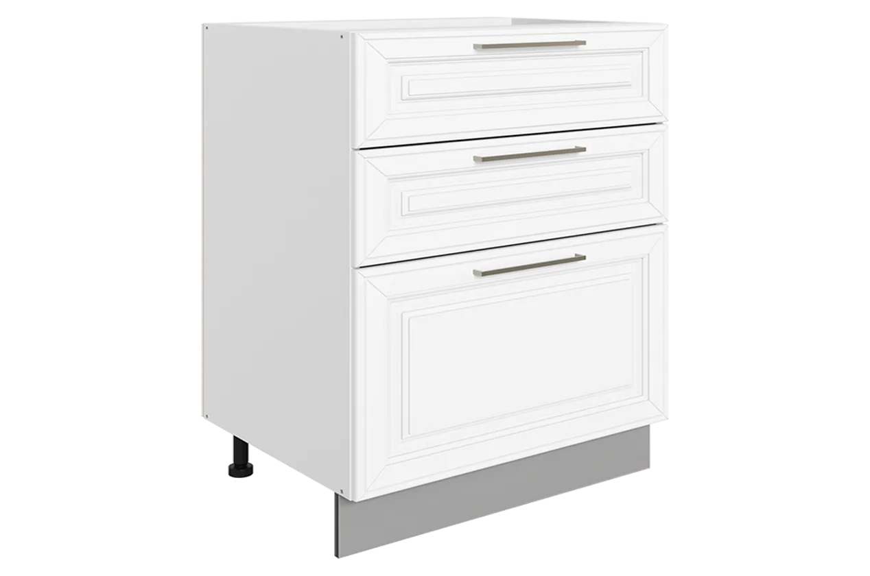 Мишель Шкаф рабочий L600 Старт (3 ящ.) (эмаль) (белый/белый)