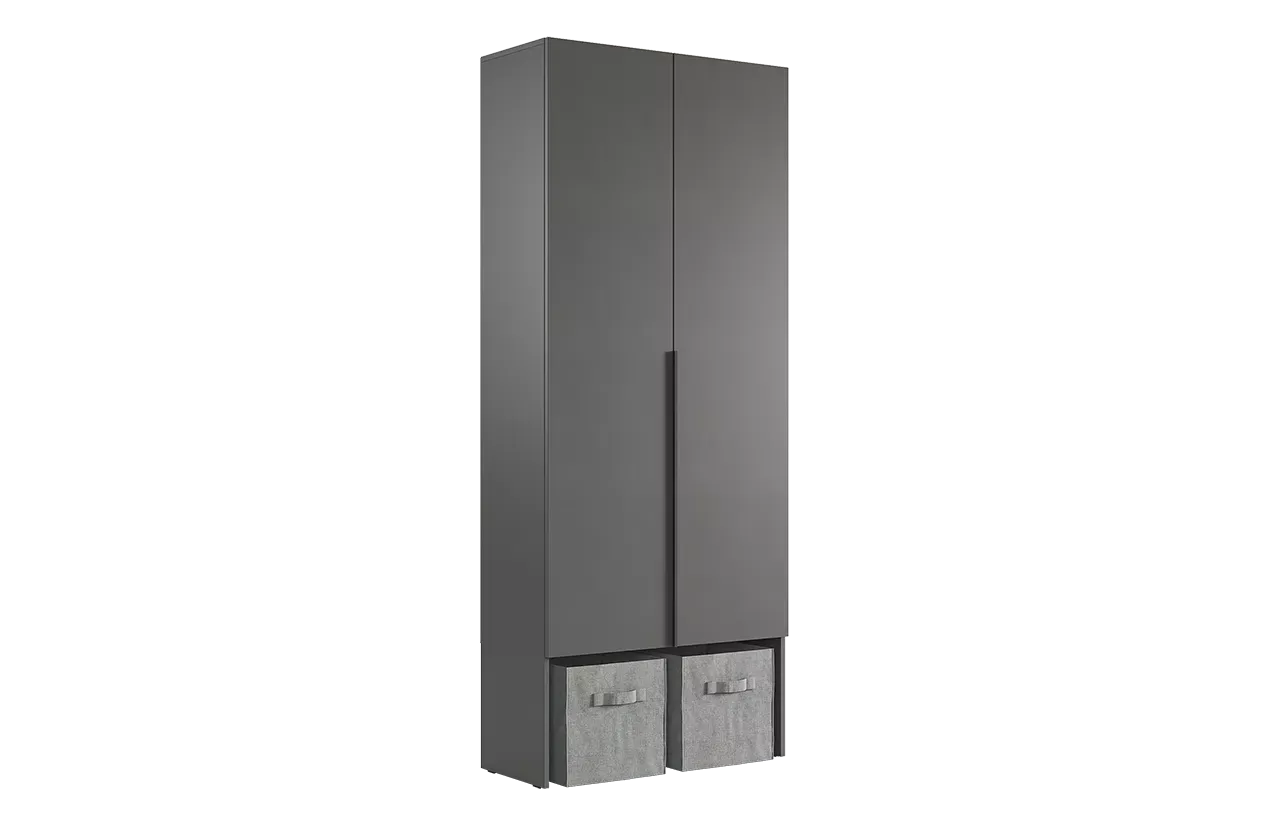 Шкаф двухдверный L800 Баско (графит)