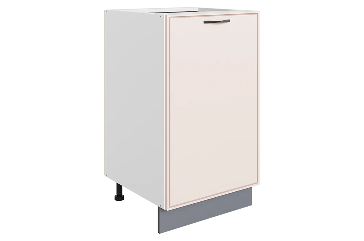 Монако Шкаф рабочий L450 (1 дв.гл.) (белый/айвори матовый)