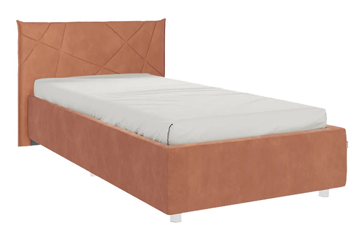 Кровать с основанием Квест 90х200 см (персик (велюр))