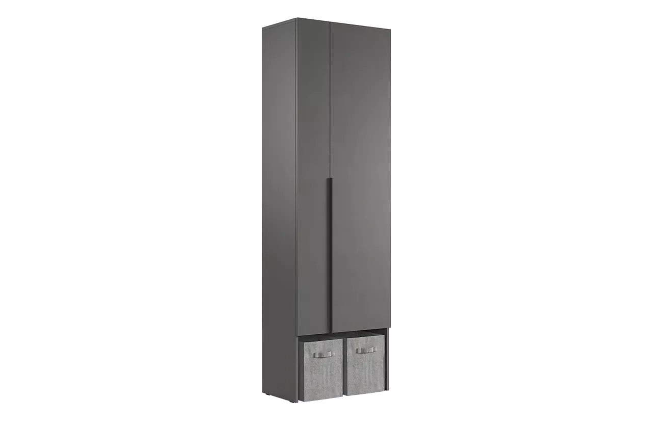 Шкаф двухдверный L600 Баско (графит)