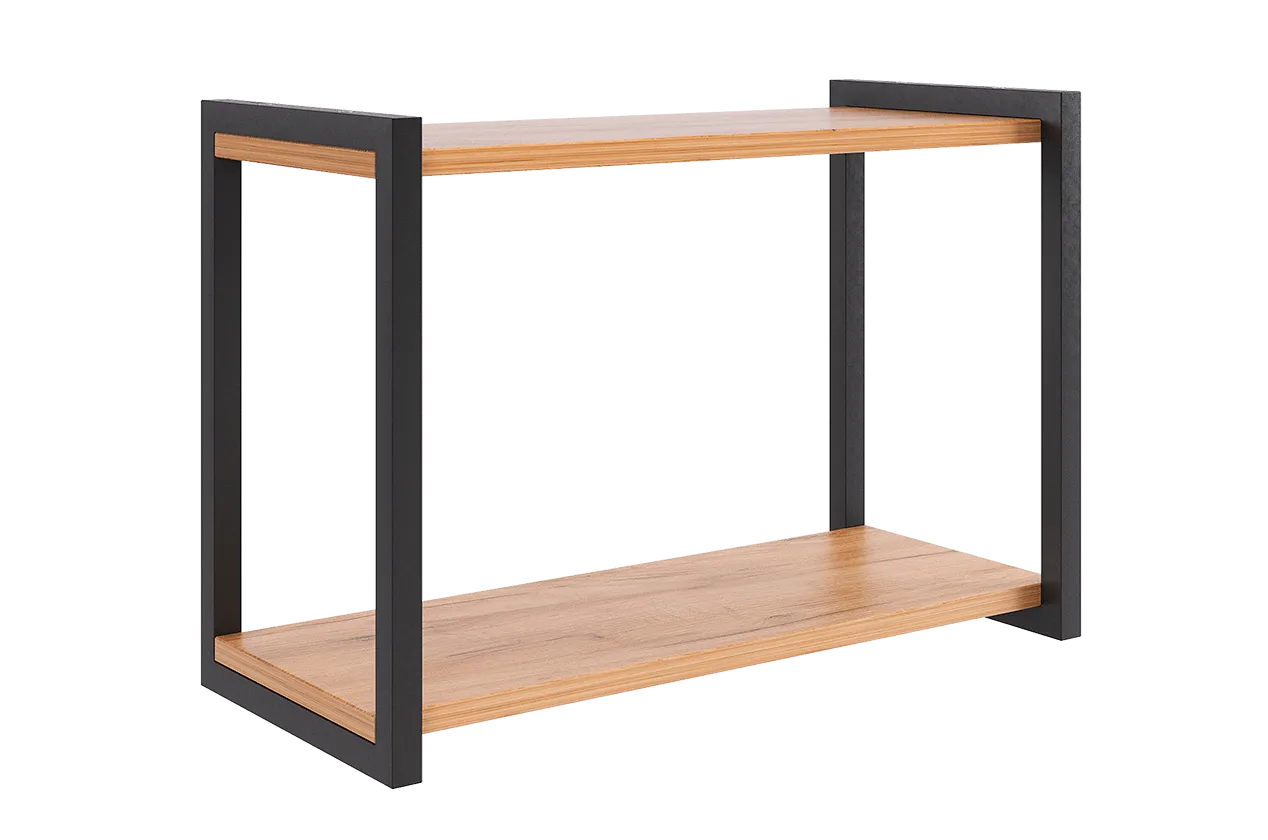 Полка Юниор (дуб крафт золотой/черный муар)