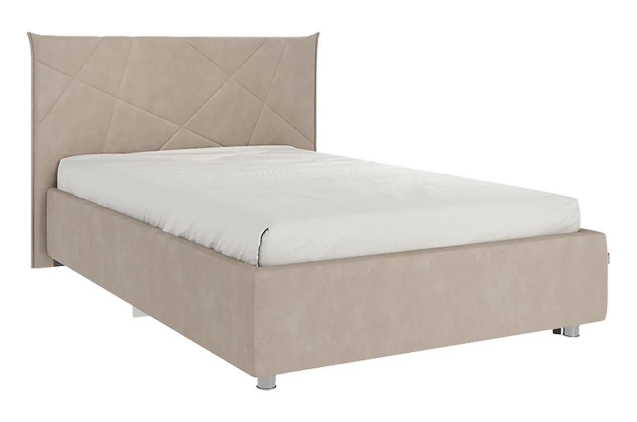 Кровать с основанием Бест 120х200 см (капучино (велюр))