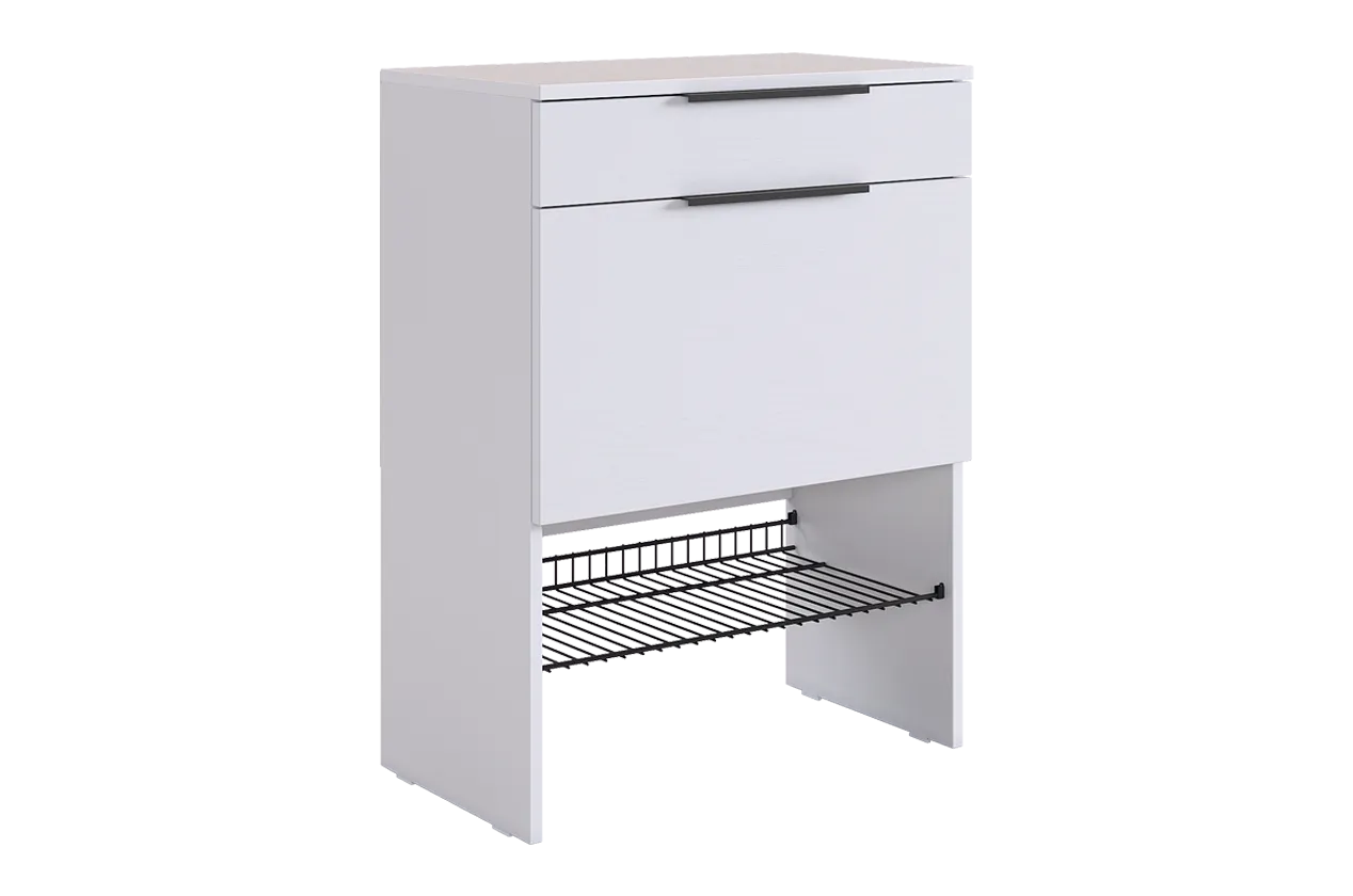 Обувница Баско (белое дерево/белое дерево)