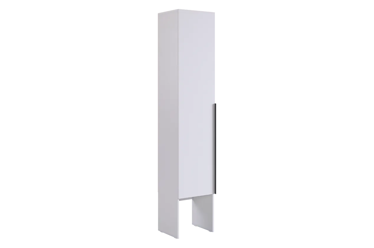 Шкаф однодверный L400 Баско (белое дерево)