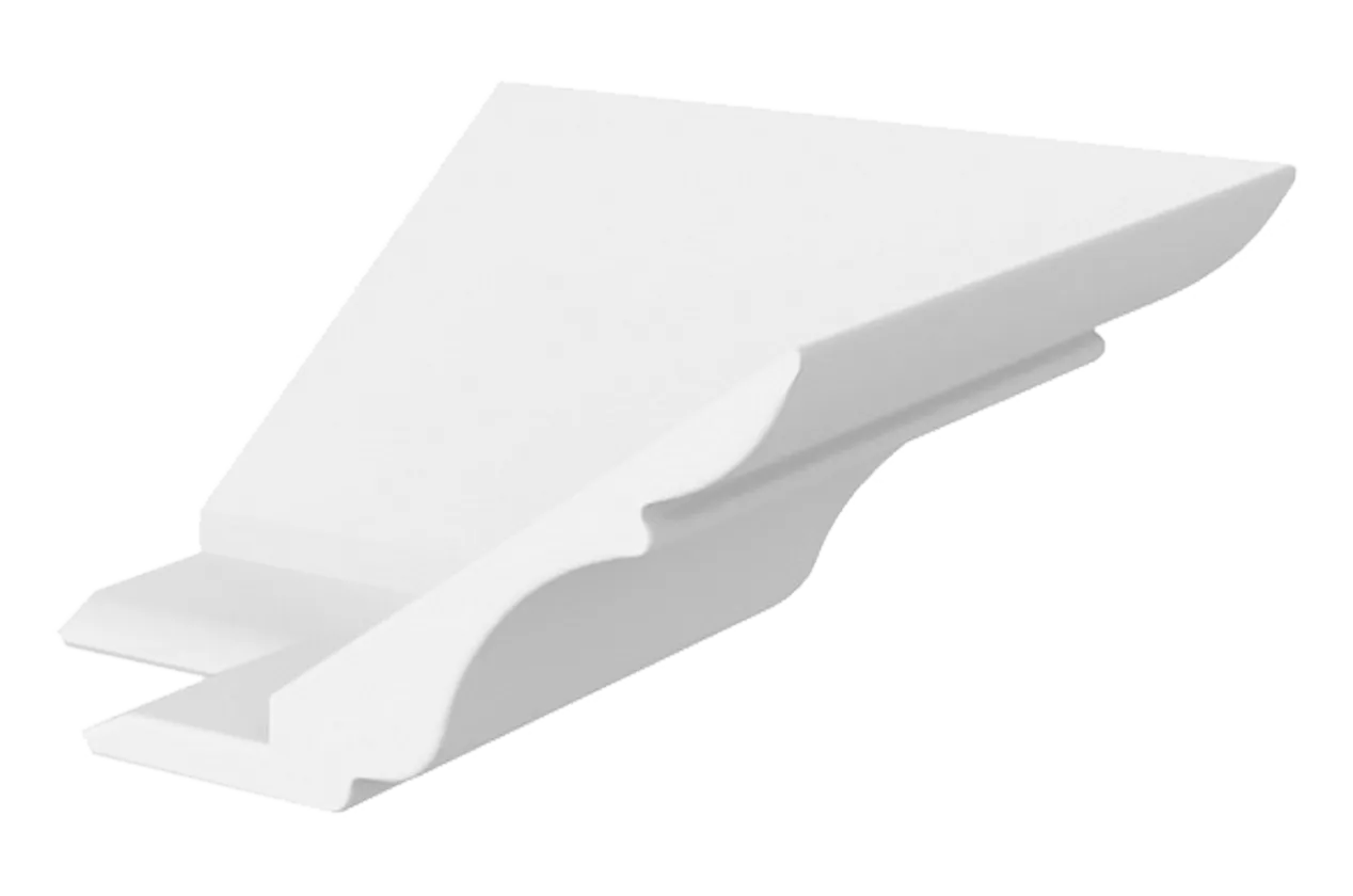 Элемент карниза концевой наружный (90 град.) Мишель (белый)