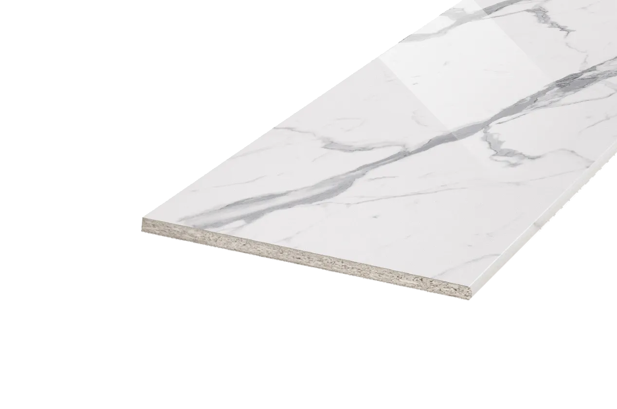 Столешница постформинг глянец H38 L2400 (гранит белый глянец)