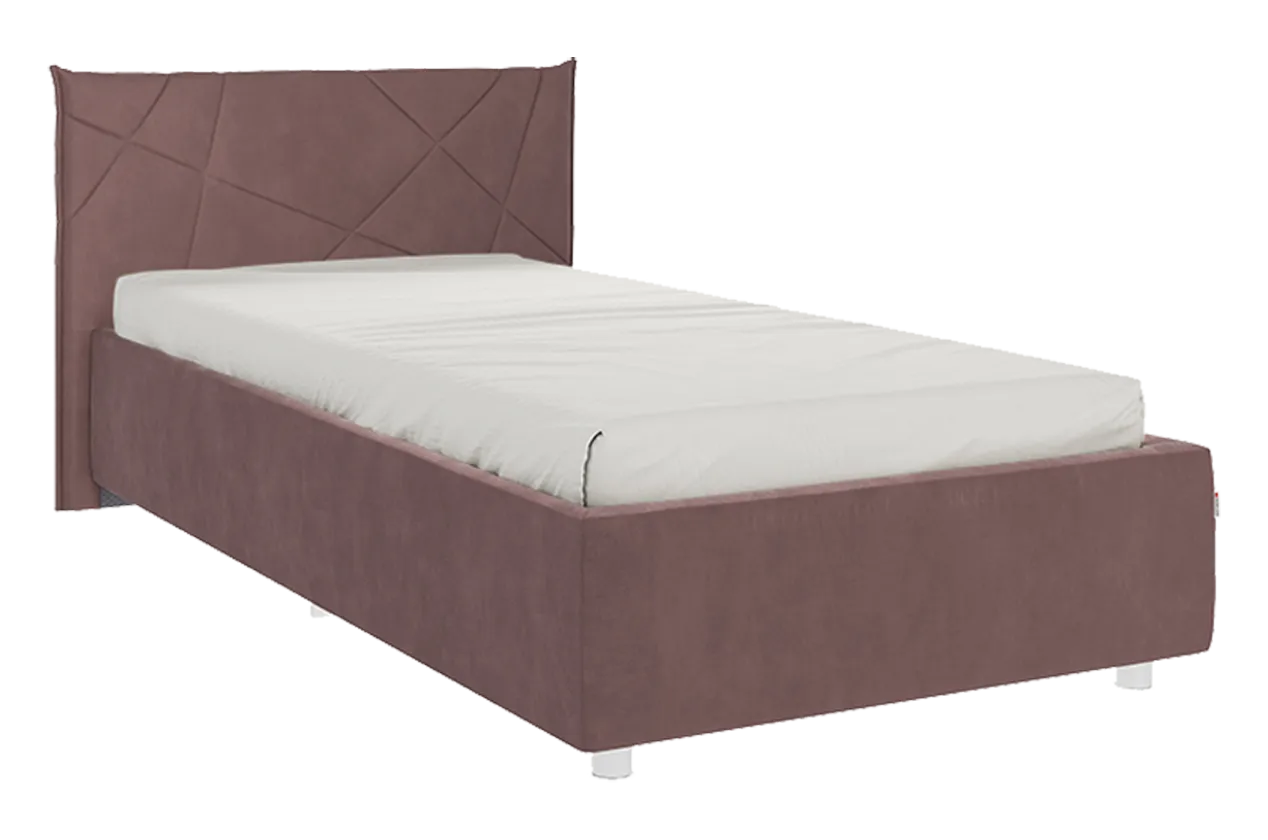 Кровать с основанием Квест 90х200 см (пудра (велюр))