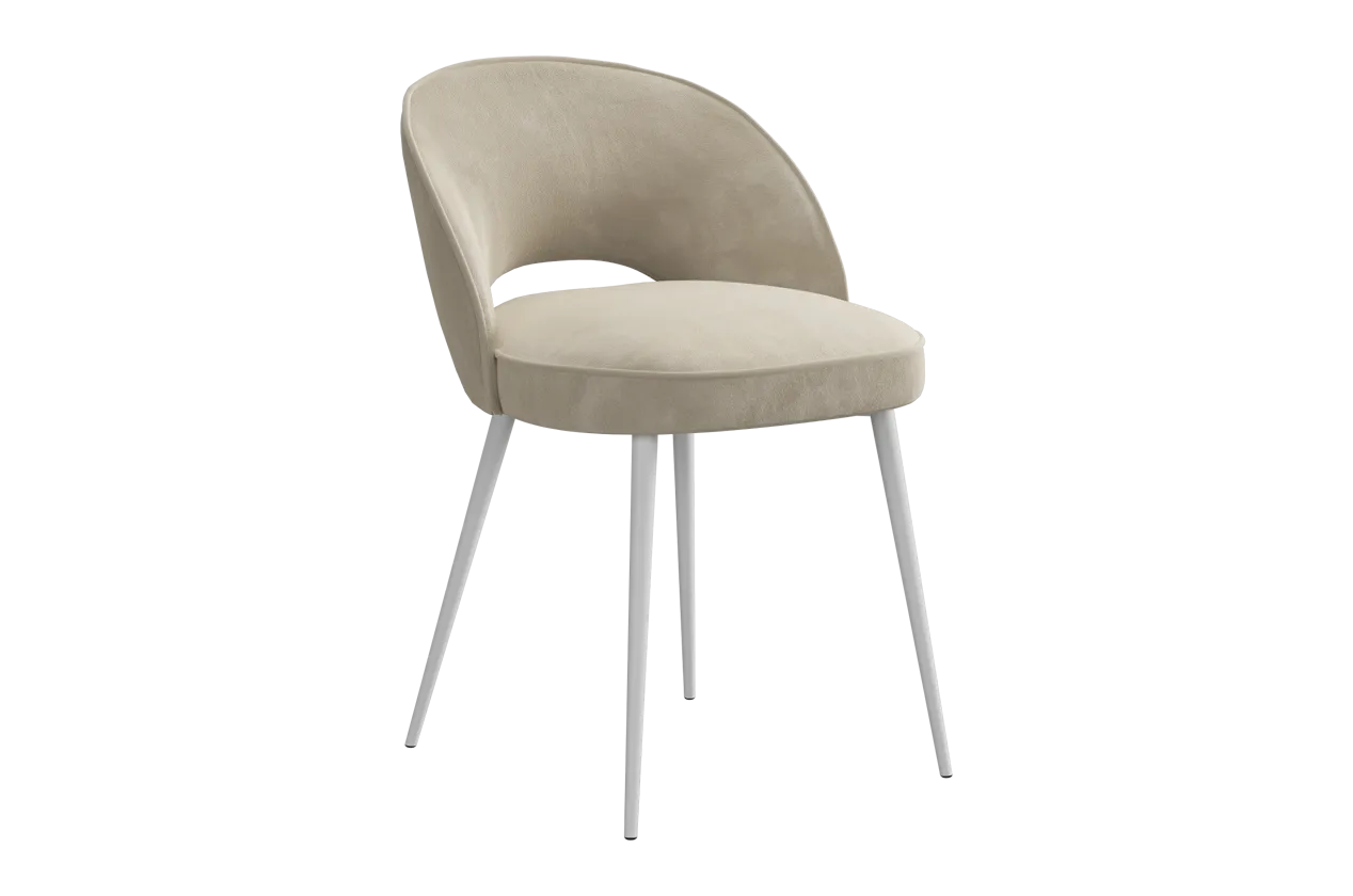Стул Моли 2 Т1 (пломбир (велюр)/белый)