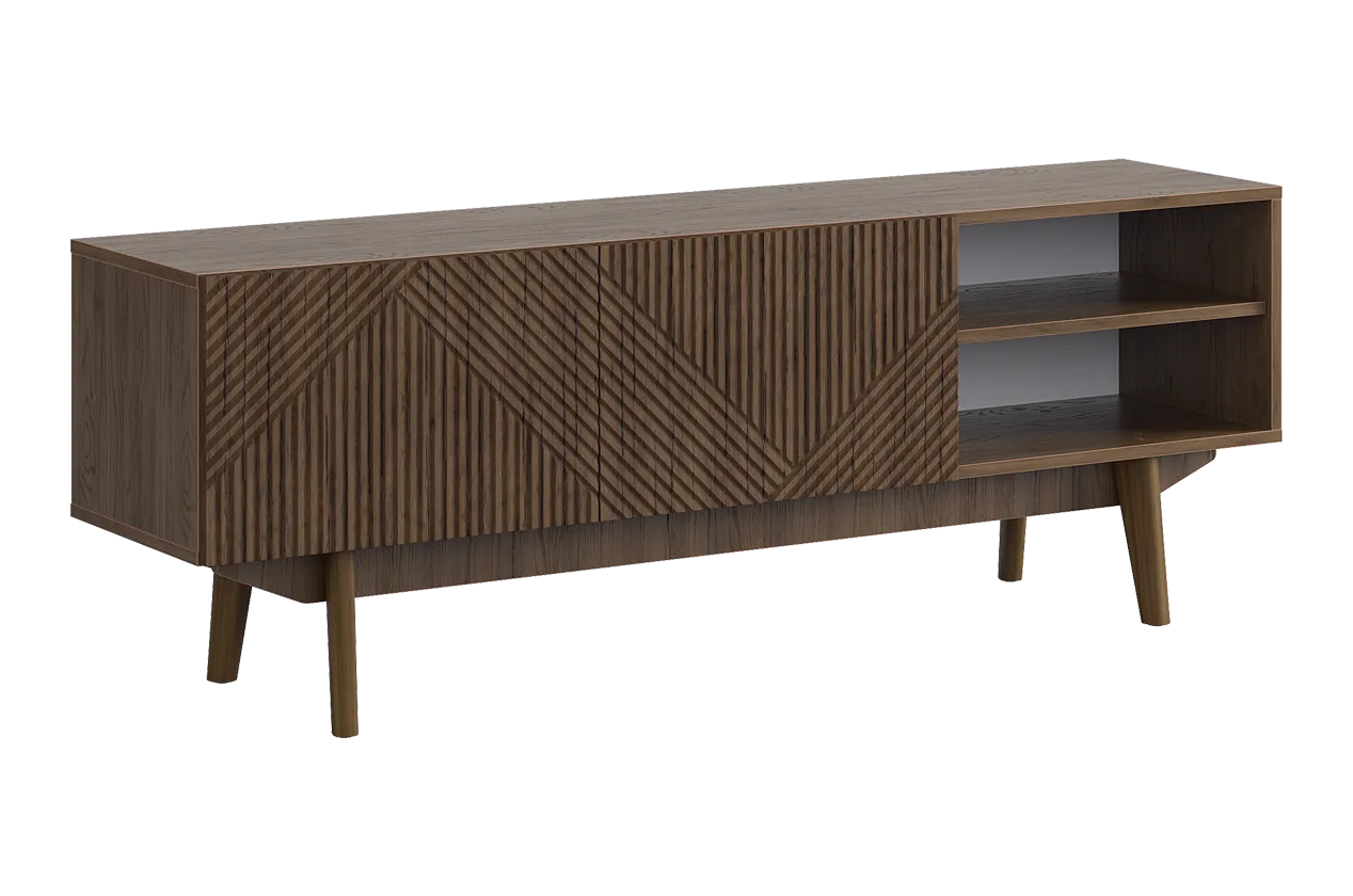 ТВ тумба 150 Мира 2 (дуб гудзон шоколадный)