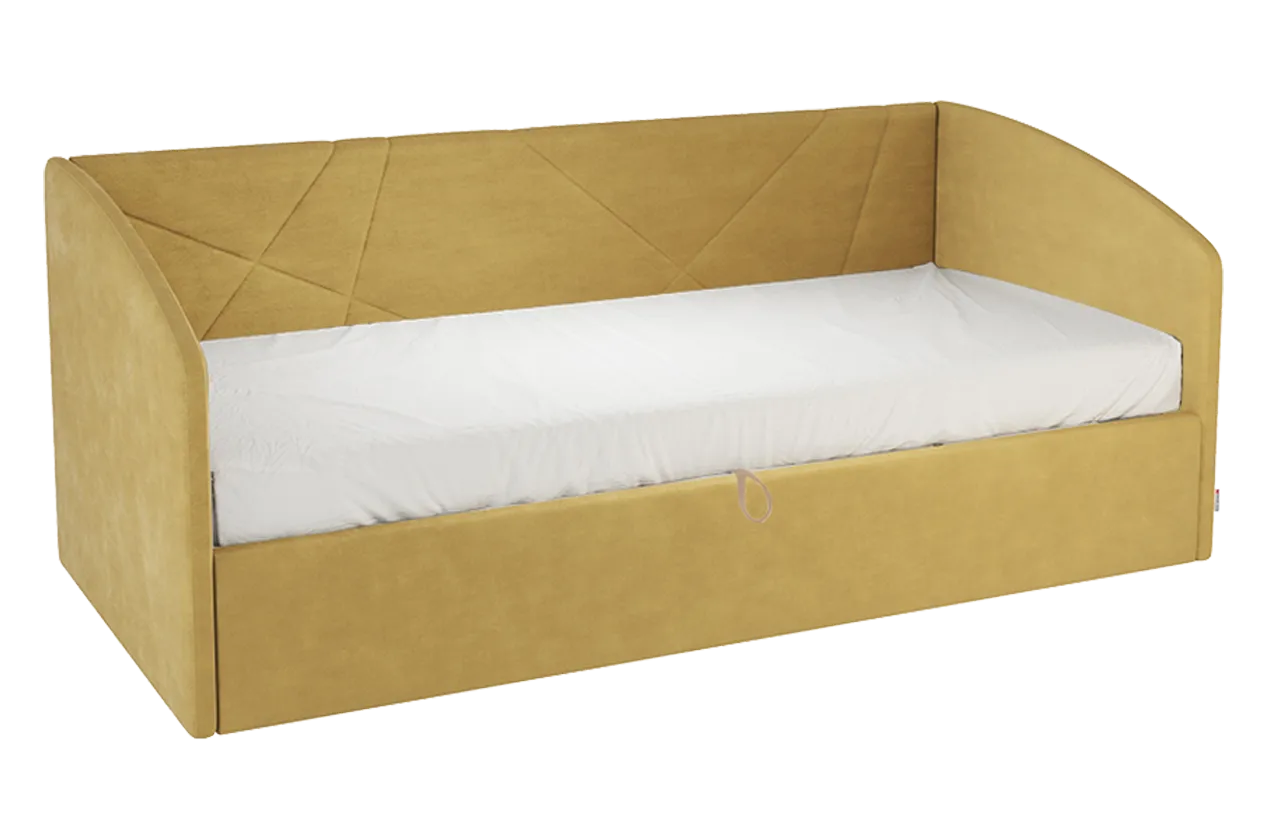Кровать с подъемным механизмом Квест (Софа) 90х200 см (медовый (велюр))