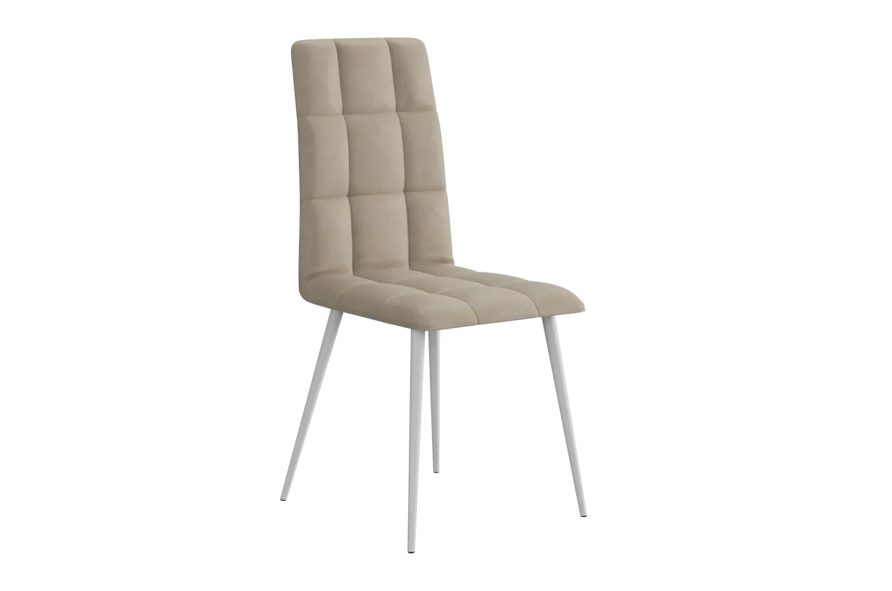 Стул Турин Т1 (светло-серый (экокожа)/белый)