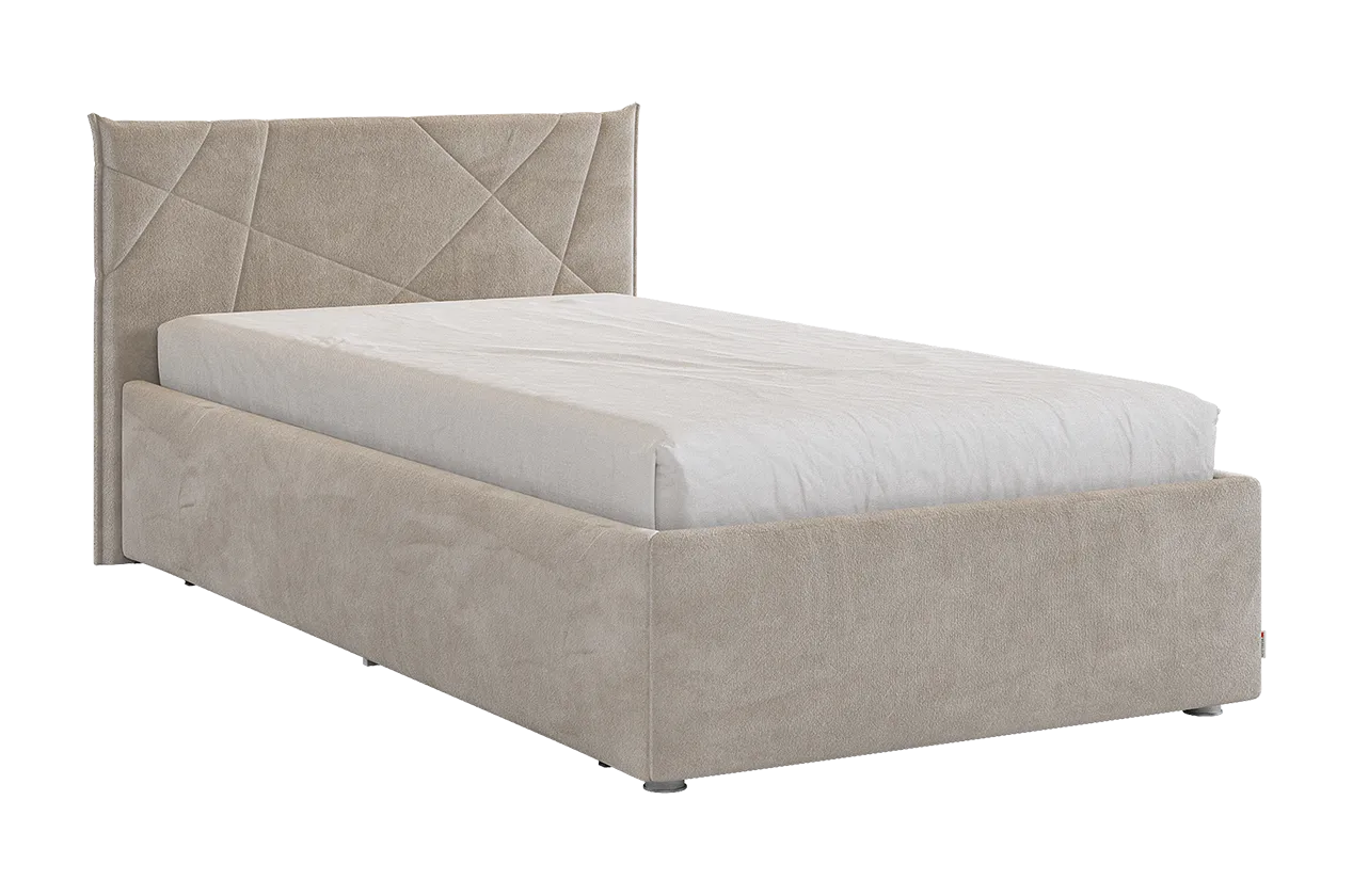 Кровать с основанием Квест 90х200 см (латте (велюр))