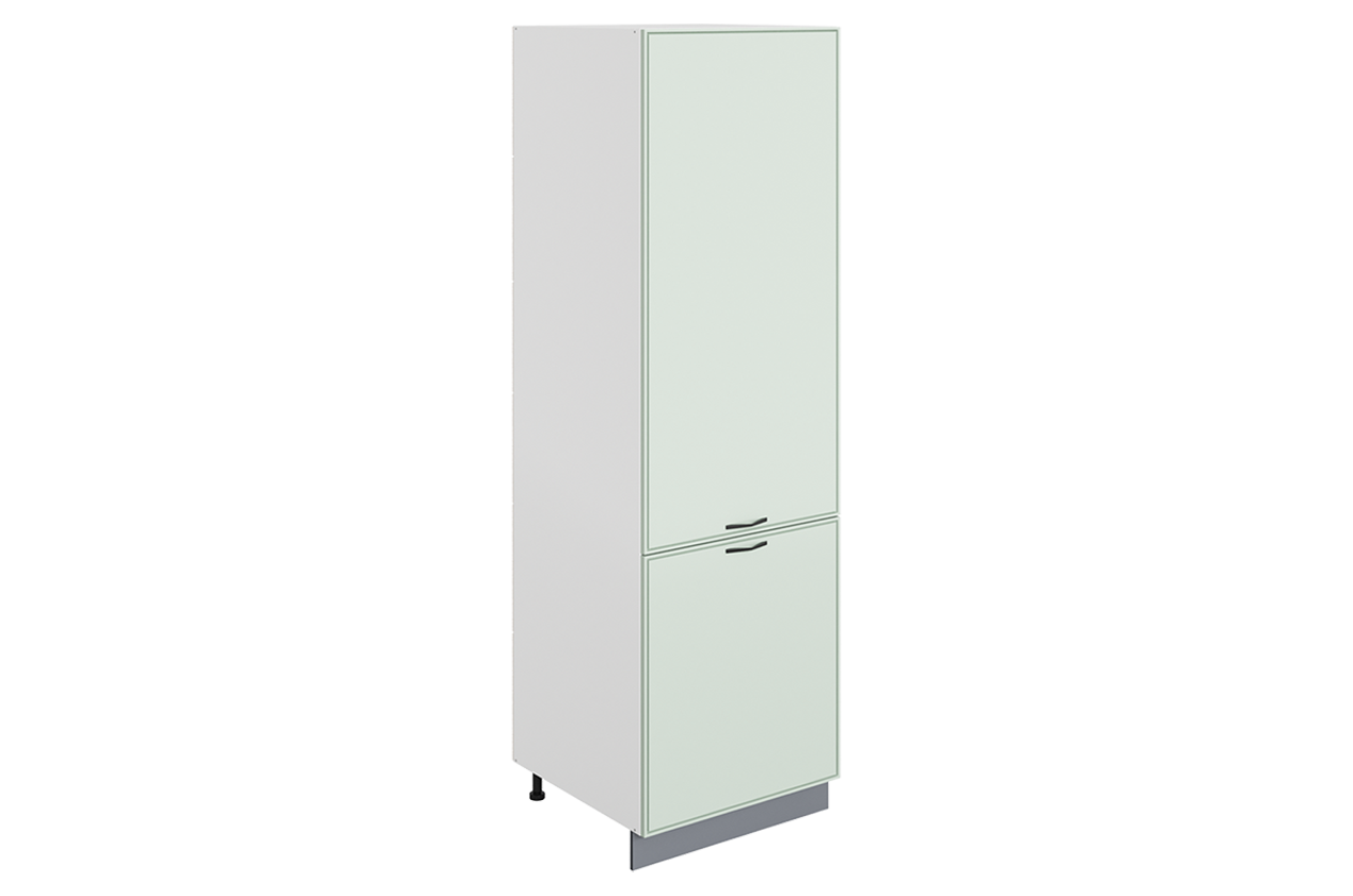 Монако Шкаф-пенал L600 под холодильник (2 дв. гл.) (белый/ментол матовый)