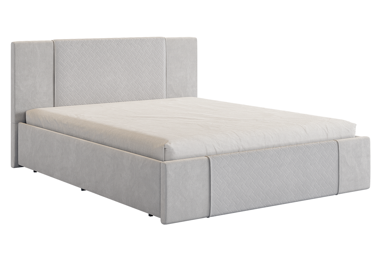 Кровать с основанием Хлоя 160х200 см (галька (велюр))
