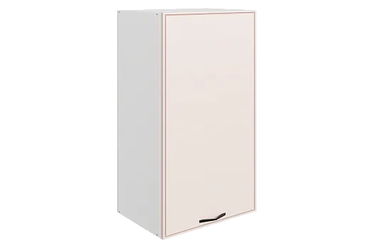 Монако Шкаф навесной L450 Н900 (1 дв. гл.) (белый/айвори матовый)